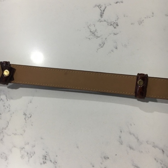 Italian Embossed croco brown, gold belt size:S/M - Picture 10 of 16